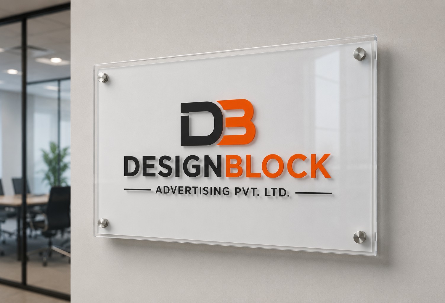 Acrylic Sandwich Boards For Office Logo